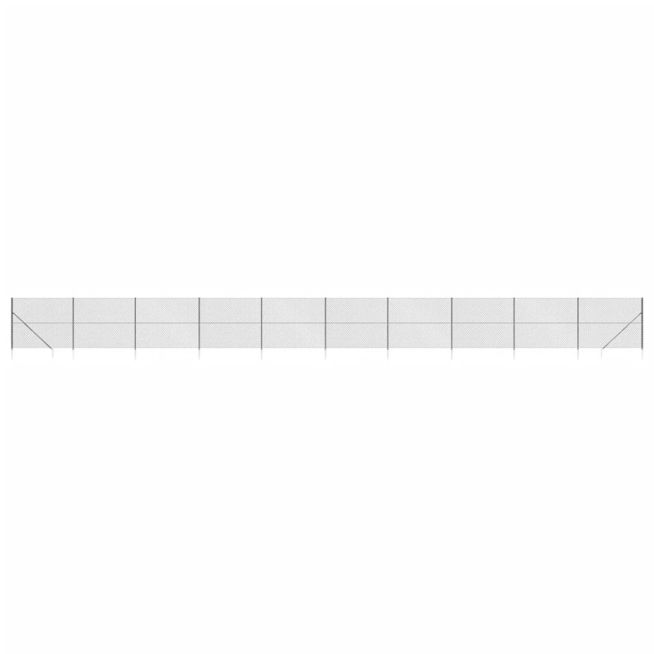 Cerca de alambre con pinchos de anclaje gris antracita 1,6x25