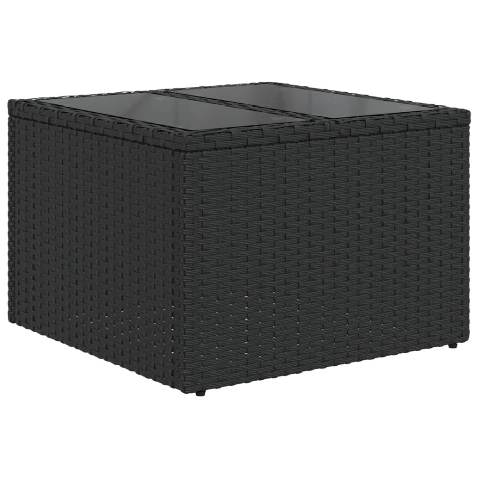 Set de muebles de jardín 5 pzas y cojines ratán sintético