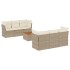 Set sofás de jardín 7 piezas y cojines ratán sintético