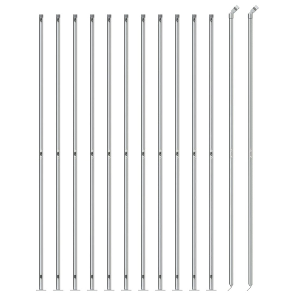 Cerca de alambre con brida plateada 1,4x25