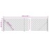 Cerca de alambre con brida plateada 1x25