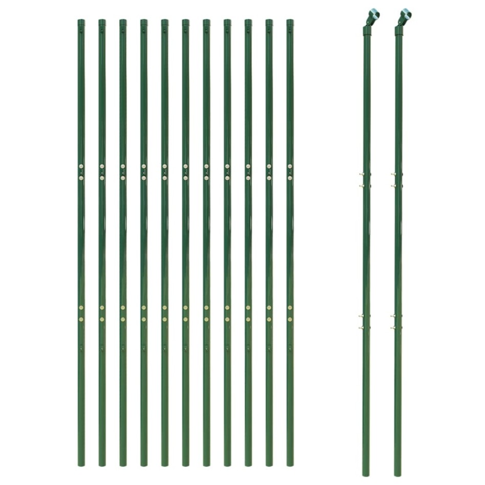 Cerca de alambre de acero galvanizado verde 1,6x25