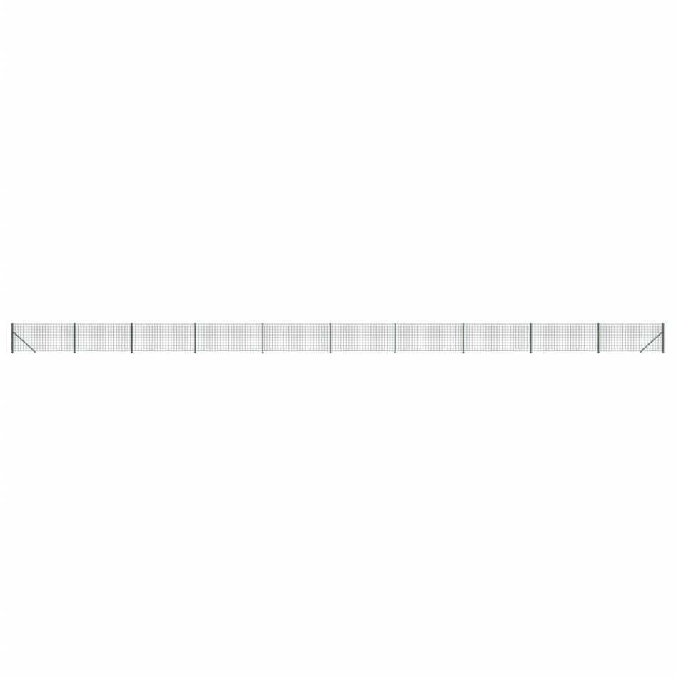 Cerca de alambre con brida verde 1,1x25