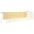 Toldo retráctil manual con persiana amarillo y blanco 6x3