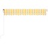 Toldo automático LED sensor de viento amarillo blanco