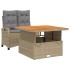Set comedor de jardín 2 pzas con cojines ratán sintético