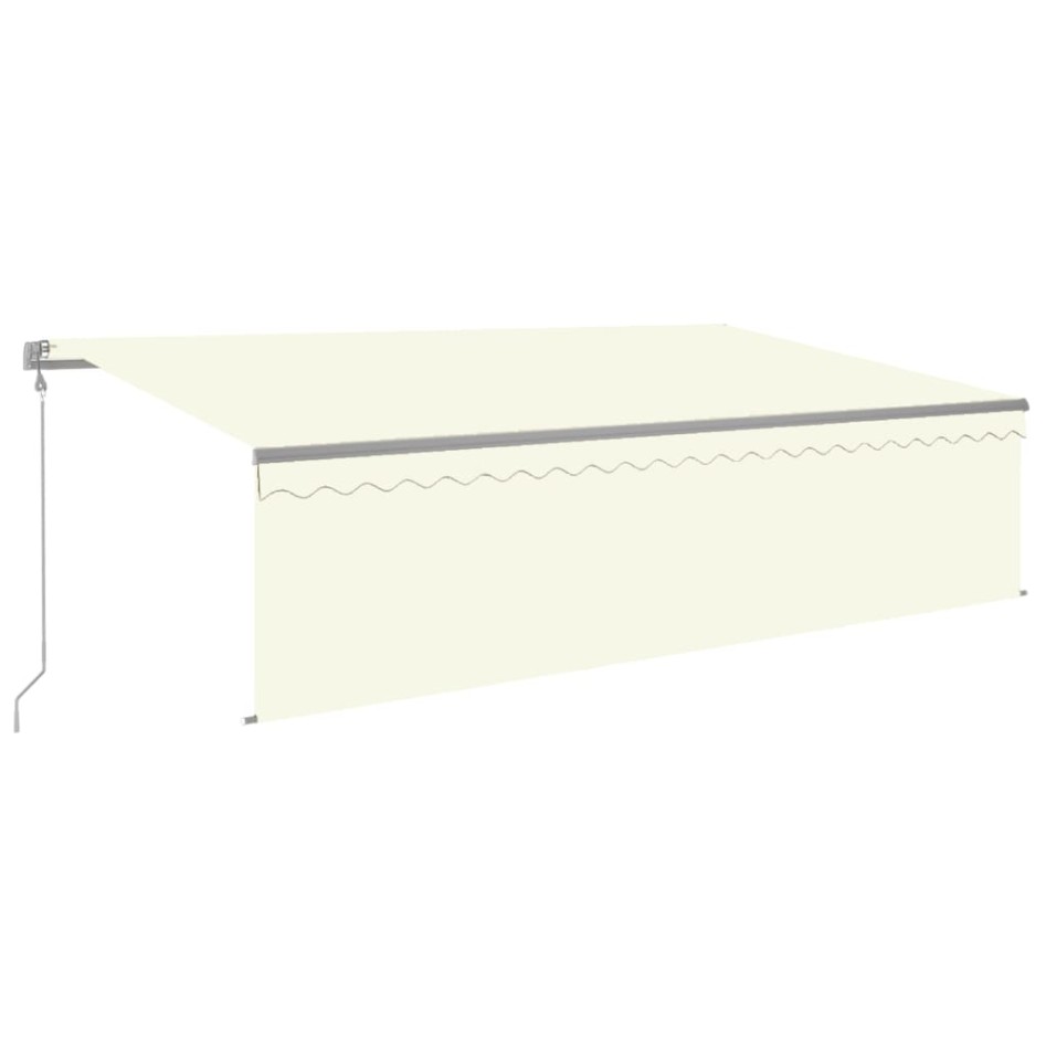Toldo retráctil automático con persiana crema 5x3