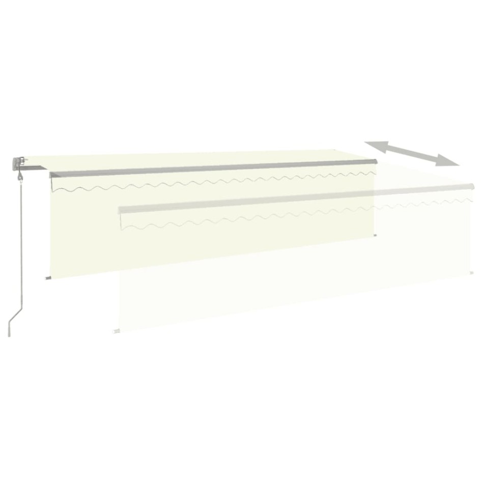 Toldo retráctil automático con persiana crema 5x3