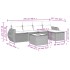 Set de muebles de jardín 6 pzas y cojines ratán sintético