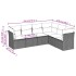 Set de muebles de jardín 6 pzas y cojines ratán sintético