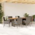Set comedor jardín 7 pzas y cojines ratán sintético
