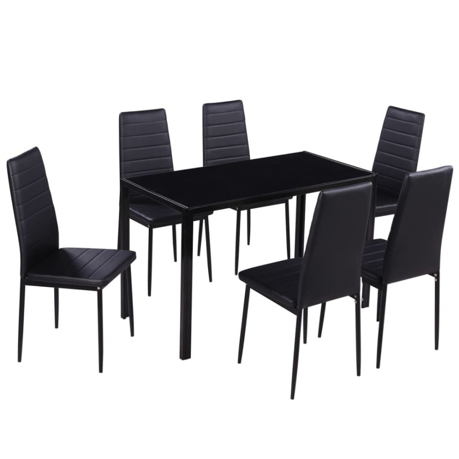 Conjunto de mesa de comedor siete piezas