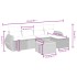 Set de muebles de jardín 6 pzas y cojines ratán sintético