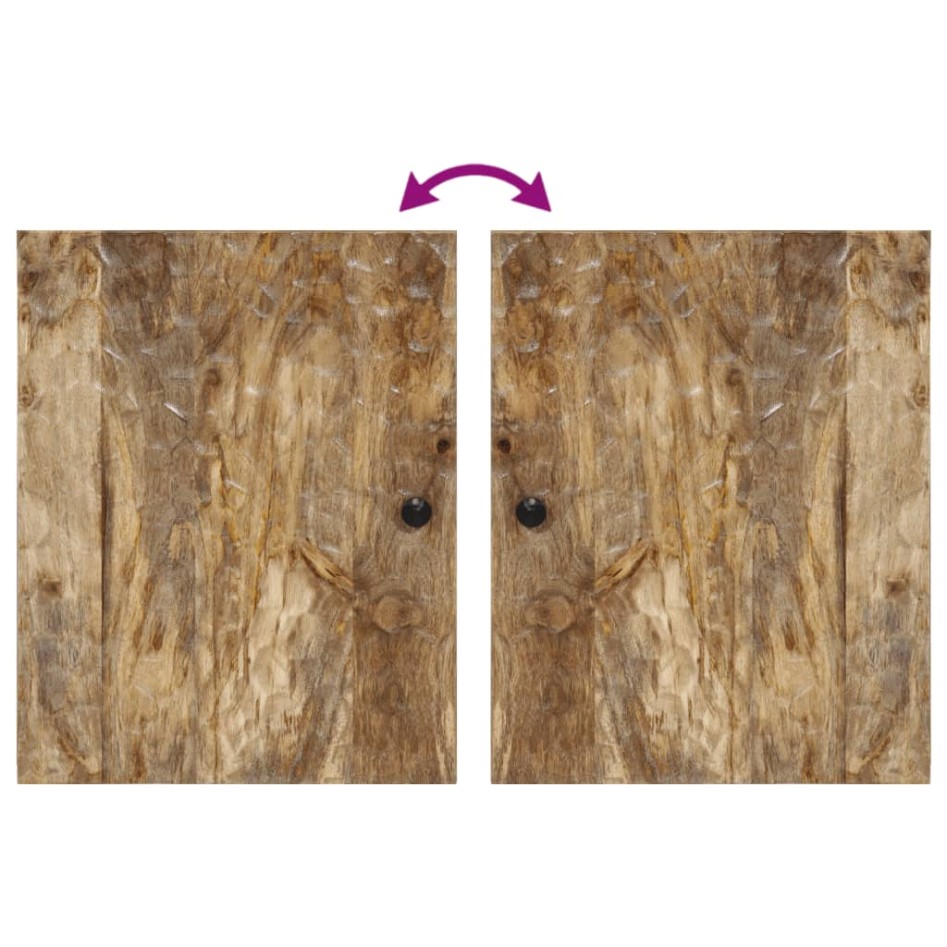 Conjunto de armarios de baño 5 piezas madera maciza de