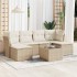 Set sofás de jardín 7 piezas y cojines ratán sintético