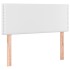 Cama box spring colchón y LED cuero sintético blanco 120x190