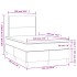 Cama box spring colchón y LED cuero sintético blanco 120x190