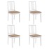 Sillas de comedor con cojines 4 unidades madera maciza