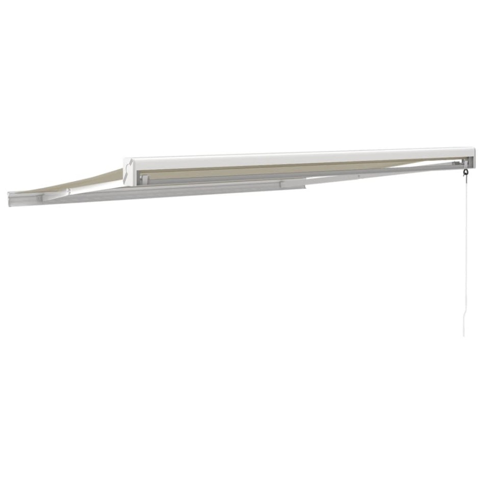 Toldo retráctil aluminio y tela color crema 3,5x2,5