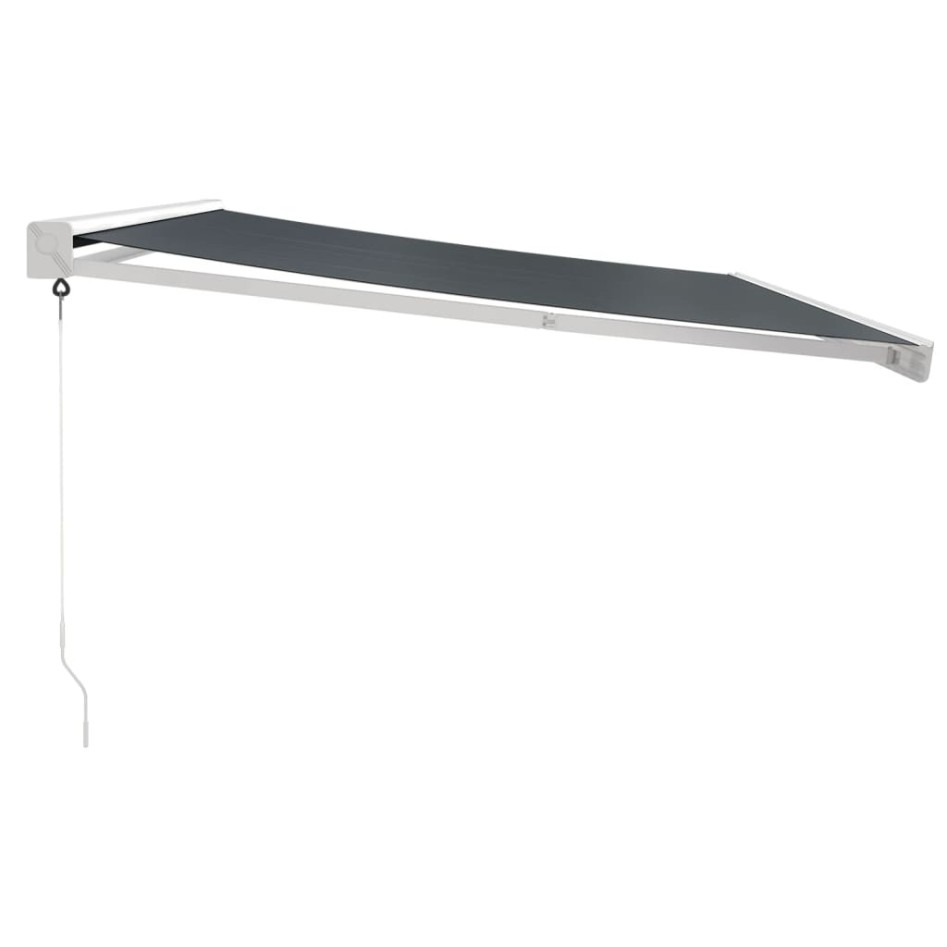 Toldo retráctil aluminio y tela gris antracita 4x3