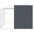Caseta perros con corral acero galvanizado gris 214x253x181