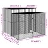 Caseta perros con corral acero galvanizado gris 214x253x181