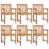 Sillas de jardín 6 uds madera maciza de acacia 56x55,5x90