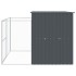 Caseta perros con corral acero galvanizado gris 214x253x181