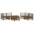 Juego muebles de jardín 6 piezas madera maciza pino marrón