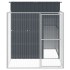 Caseta perros con corral acero galvanizado gris 165x251x181