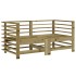 Juego de muebles de jardín 7 pzas madera de pino