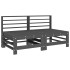 Juego de muebles de jardín 7 piezas madera maciza de pino