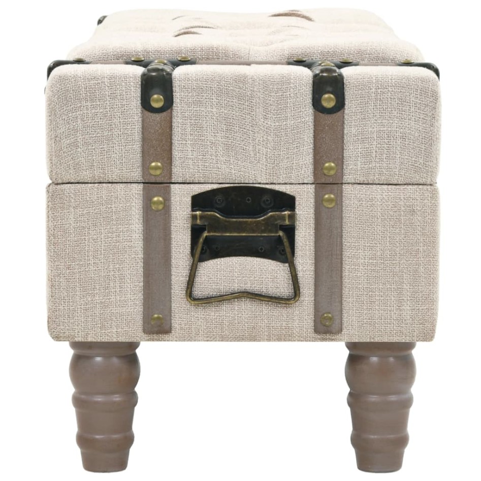 Banco de almacenamiento madera maciza y acero 111x34x37