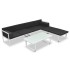 Set de muebles de jardín 4 piezas y cojines aluminio
