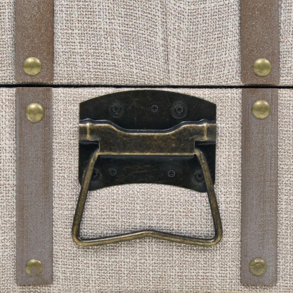 Banco de almacenamiento madera maciza y acero 111x34x37