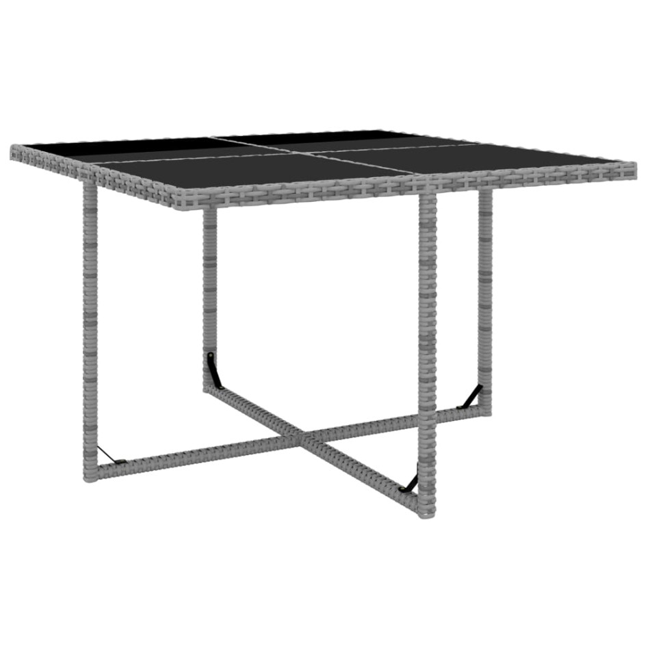 Set comedor de jardín 9 piezas y cojines ratán sintético