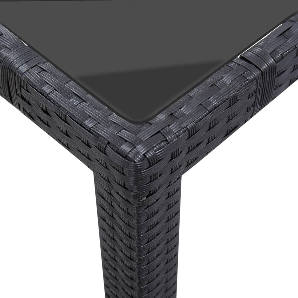 Juego de comedor de jardín 7 piezas ratán sintético