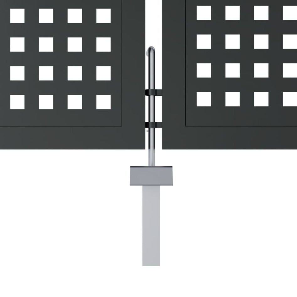 Puerta de jardín acero gris antracita 300x150