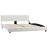 Cama con colchón cuero sintético blanco 160x200