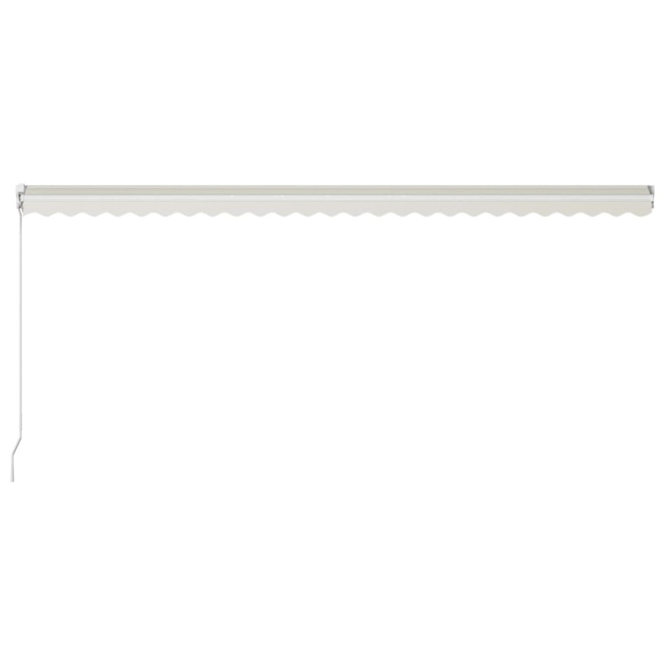 Toldo manual retráctil color crema 600x300