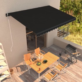 Toldo retráctil automático gris antracita 500x300