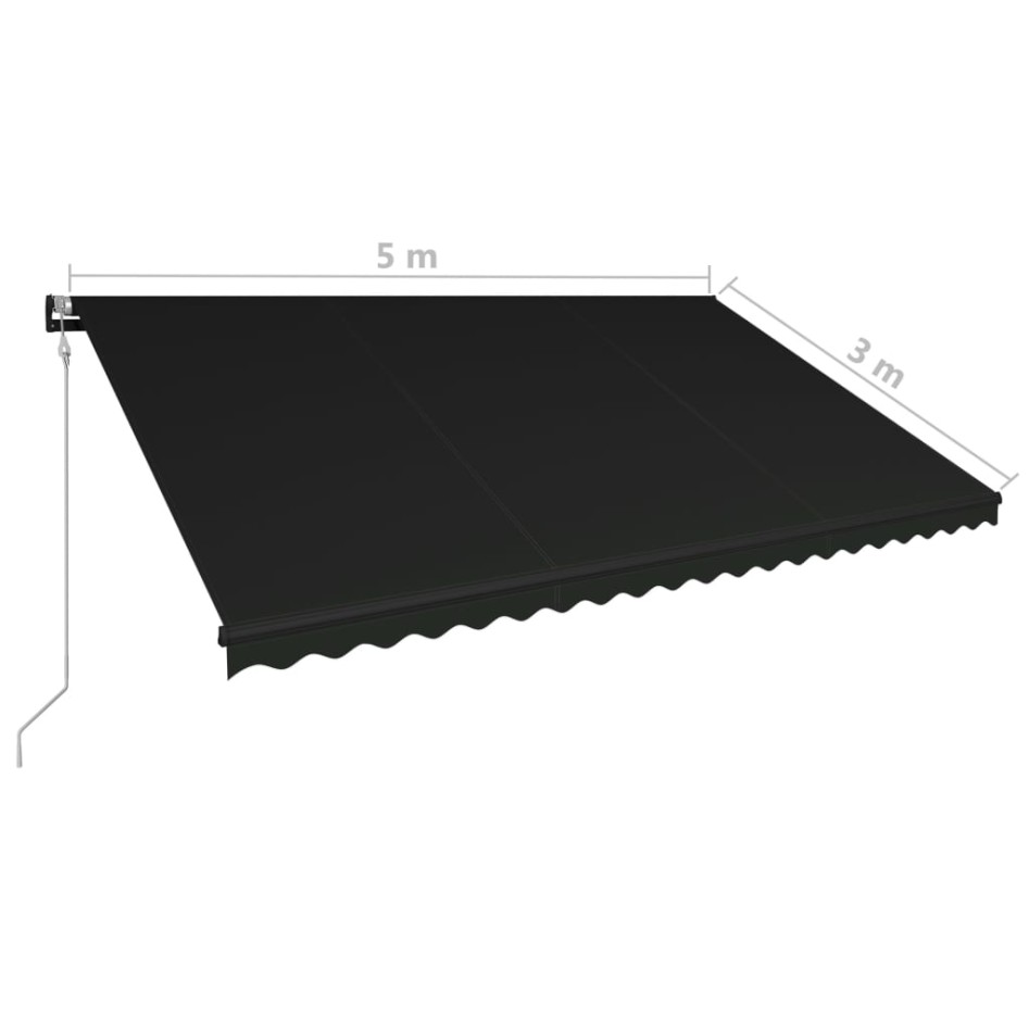 Toldo retráctil automático gris antracita 500x300