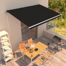 Toldo retráctil automático gris antracita 450x300