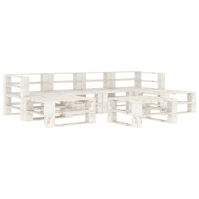 Juego de muebles de palets para jardín 7 piezas madera