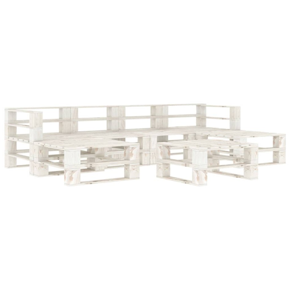 Juego de muebles de palets para jardín 7 piezas madera