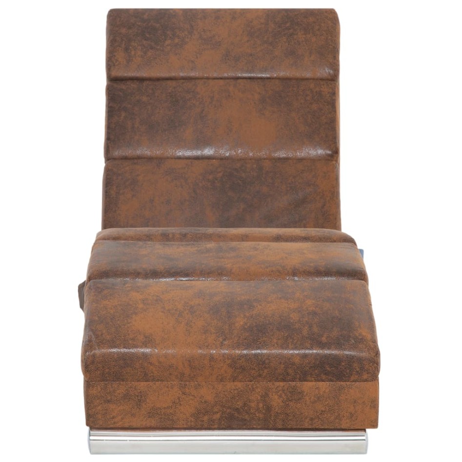 Diván de masaje de piel de ante artificial