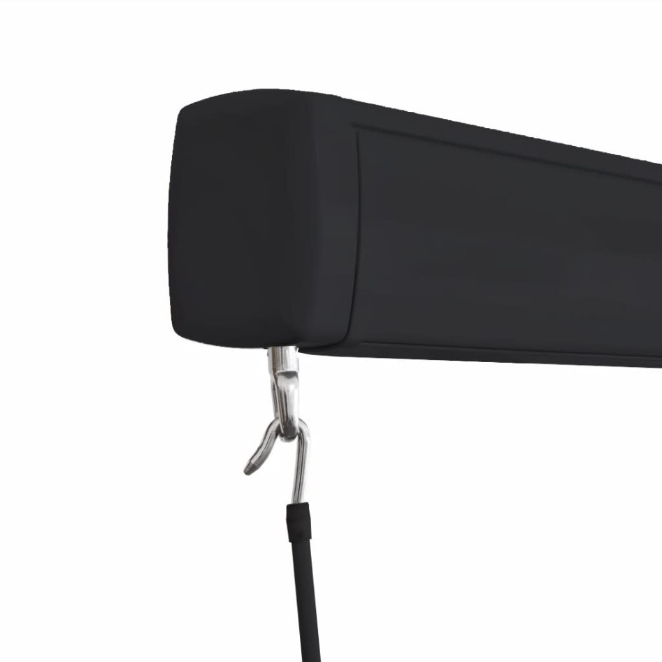 Toldo de carrete manual azul y blanco 350x250