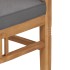 Set de comedor de jardín 3 pzas y cojines madera maciza de