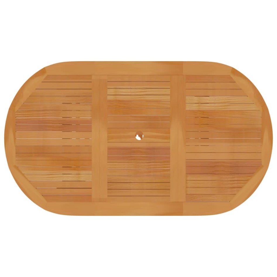 Conjunto de comedor de jardín 5 piezas madera maciza de