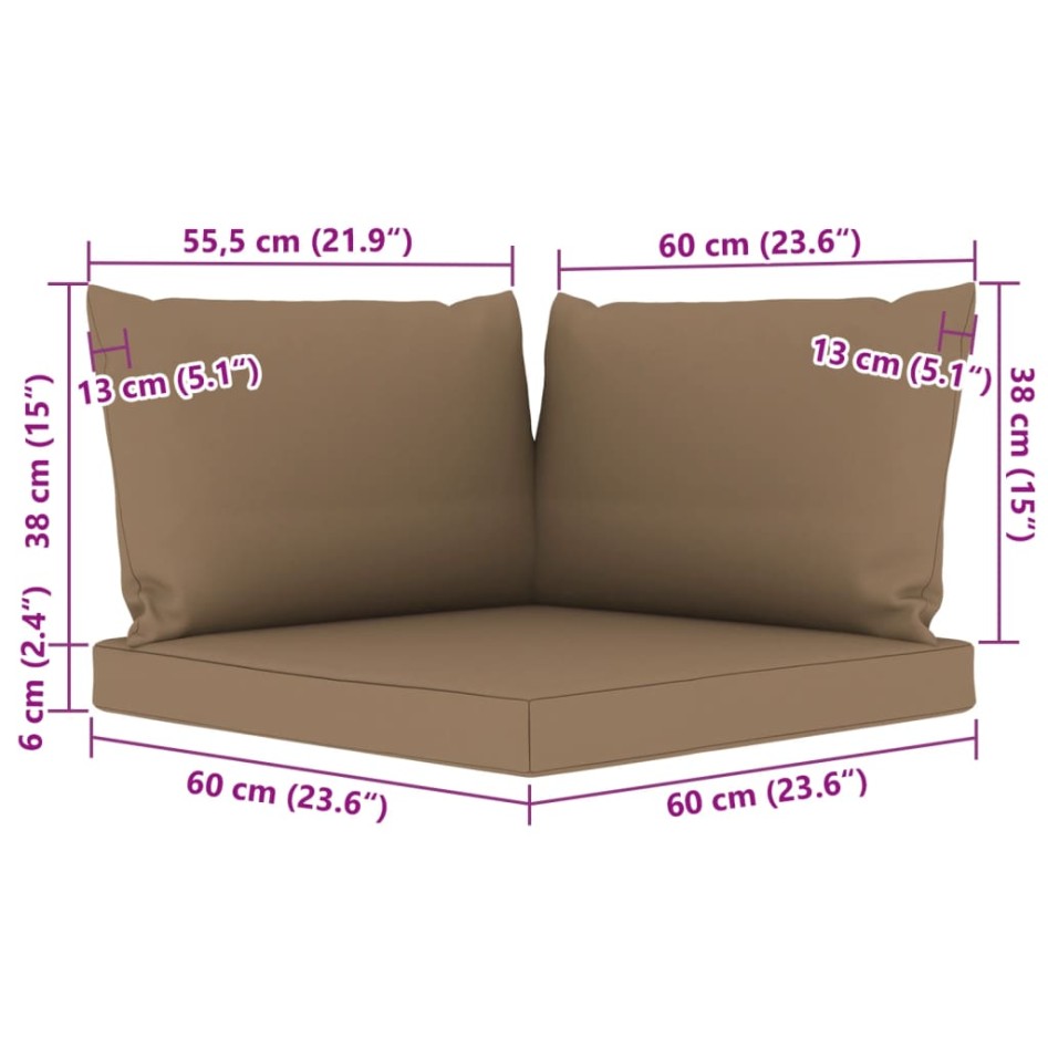 Juego de muebles de jardín 6 piezas con cojines